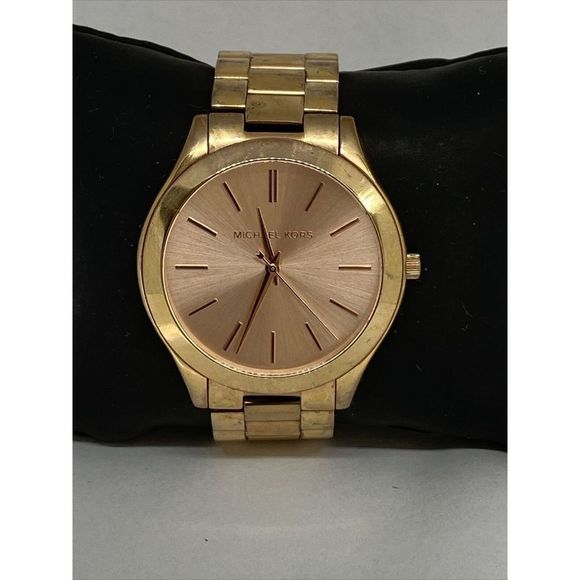 Michael Kors MK3197 Women's Stainless Steel Analog Rose Dial Quartz Watch XX867 - Picture 3 of 12